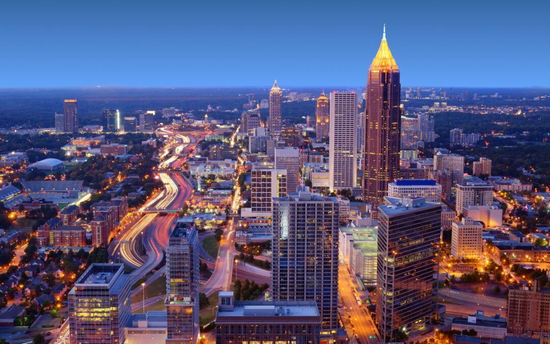 Multiple vehicles on busy Atlanta highway