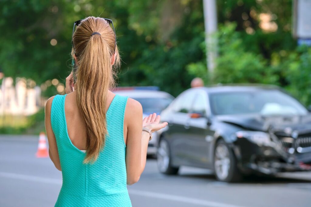 Woman contacting police after Georgia car accident