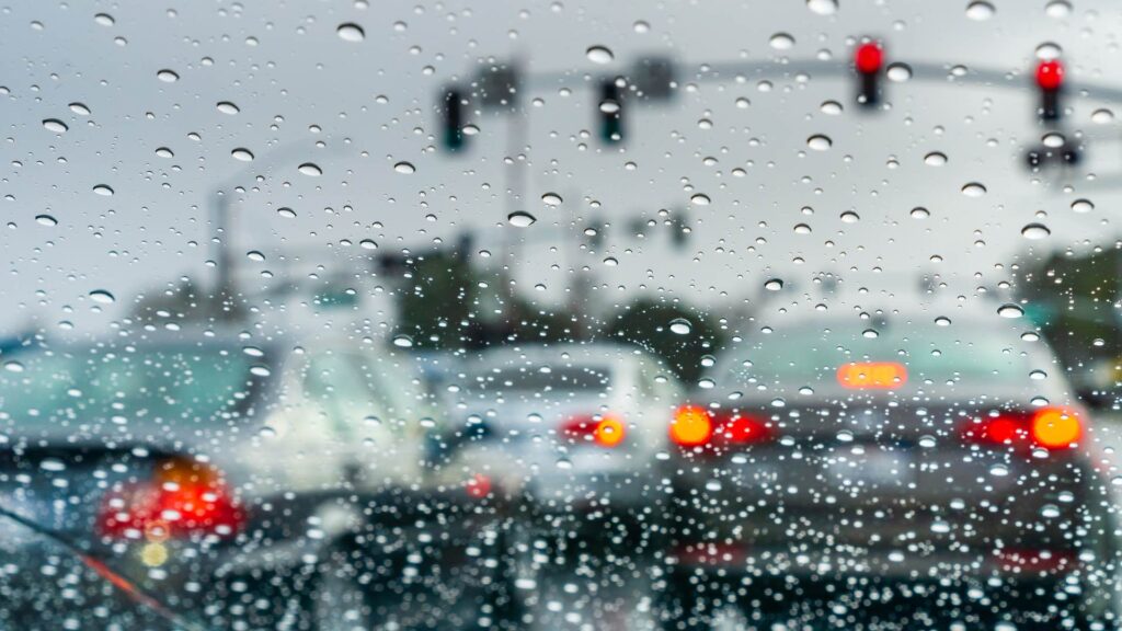 Rainy weather driving conditions