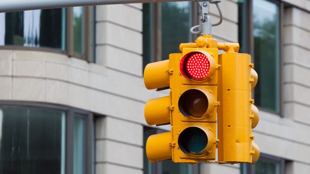 Red traffic light