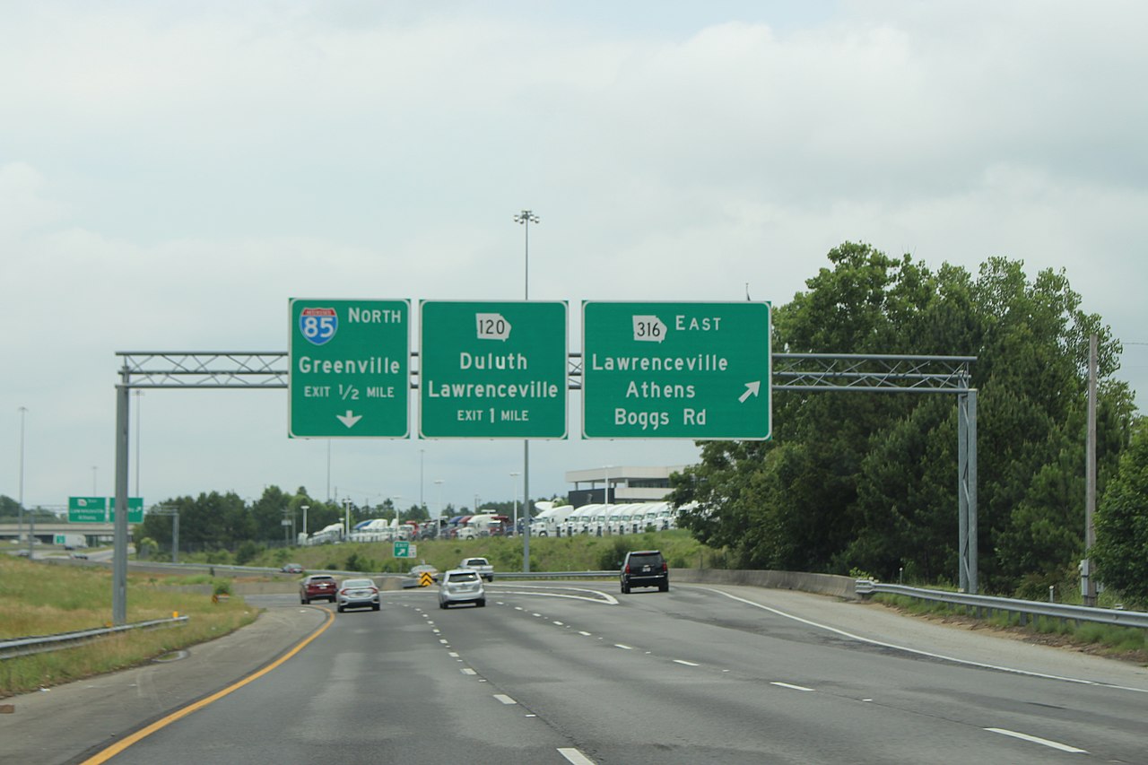 Georgia 316 highway in Duluth, Gwinnett County